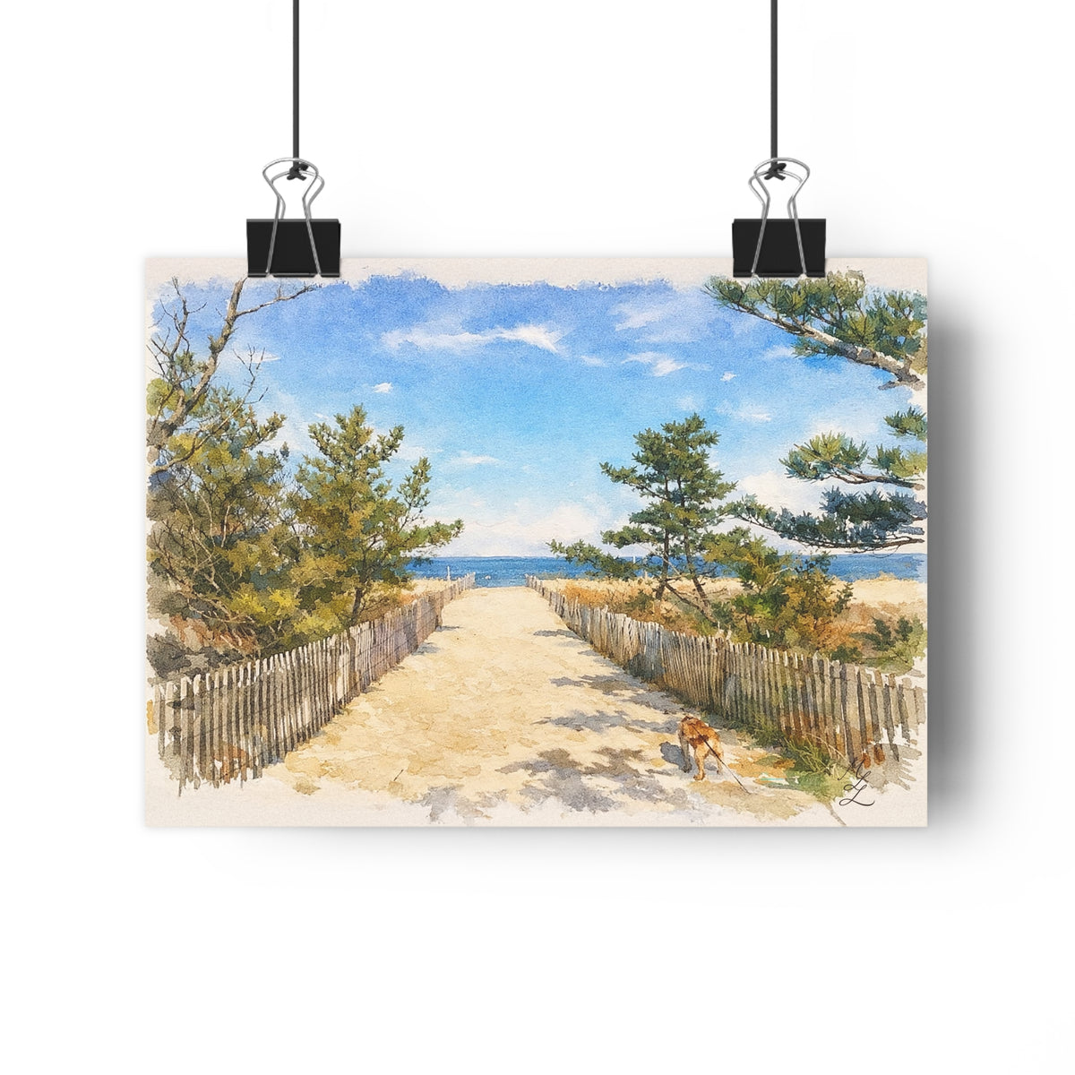 Walking With You, Watercolor Art Print