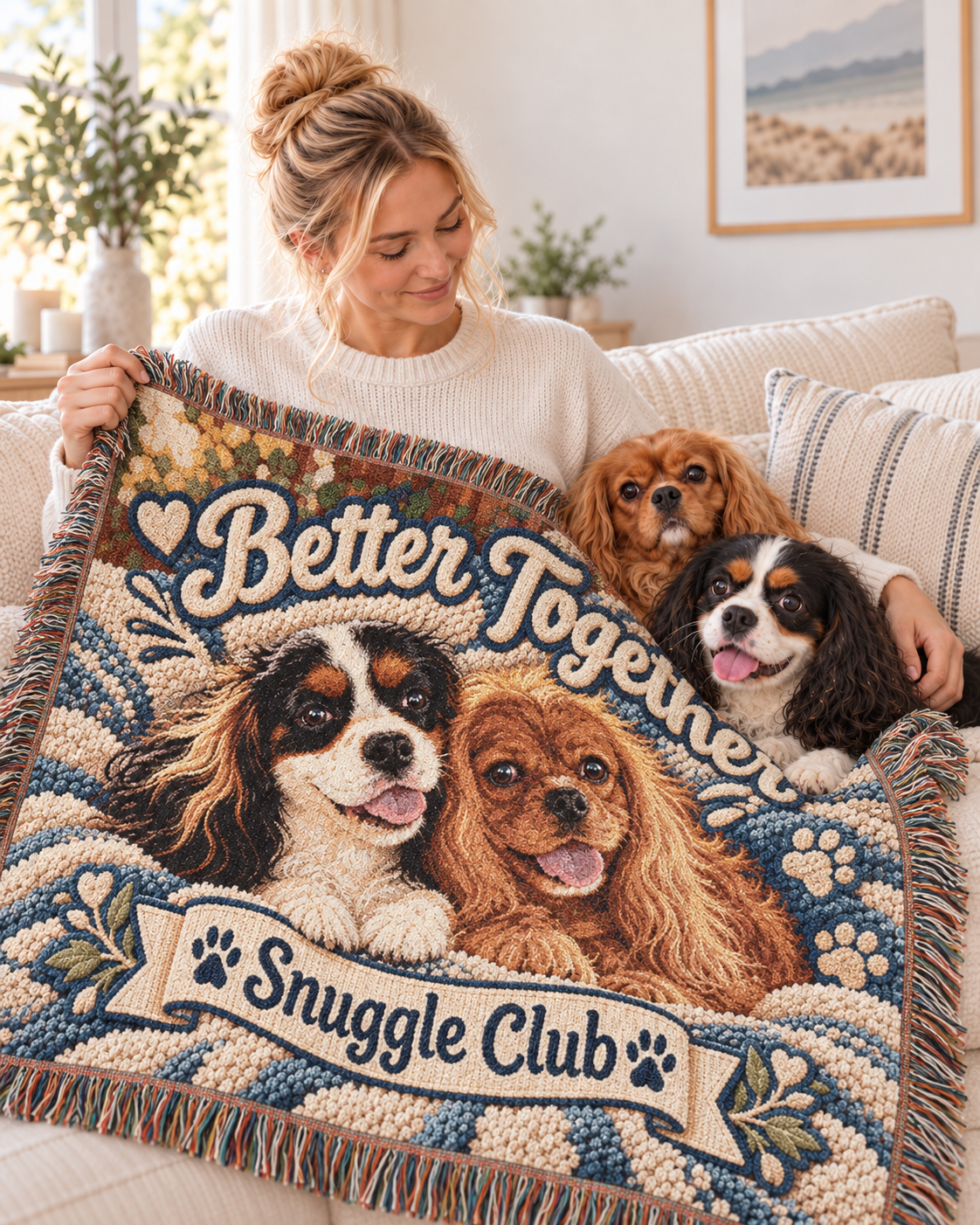 Better Together Snuggle Club Woven Blanket — Cavy Cozy Throw