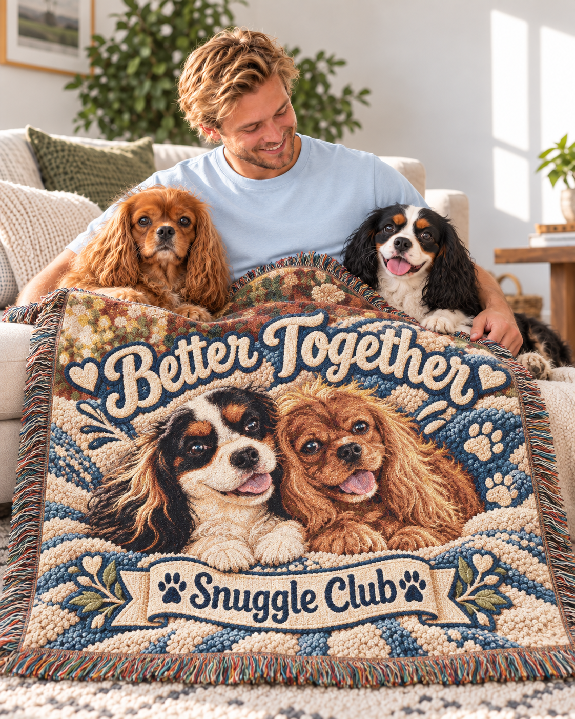 Better Together Snuggle Club Woven Blanket — Cavy Cozy Throw