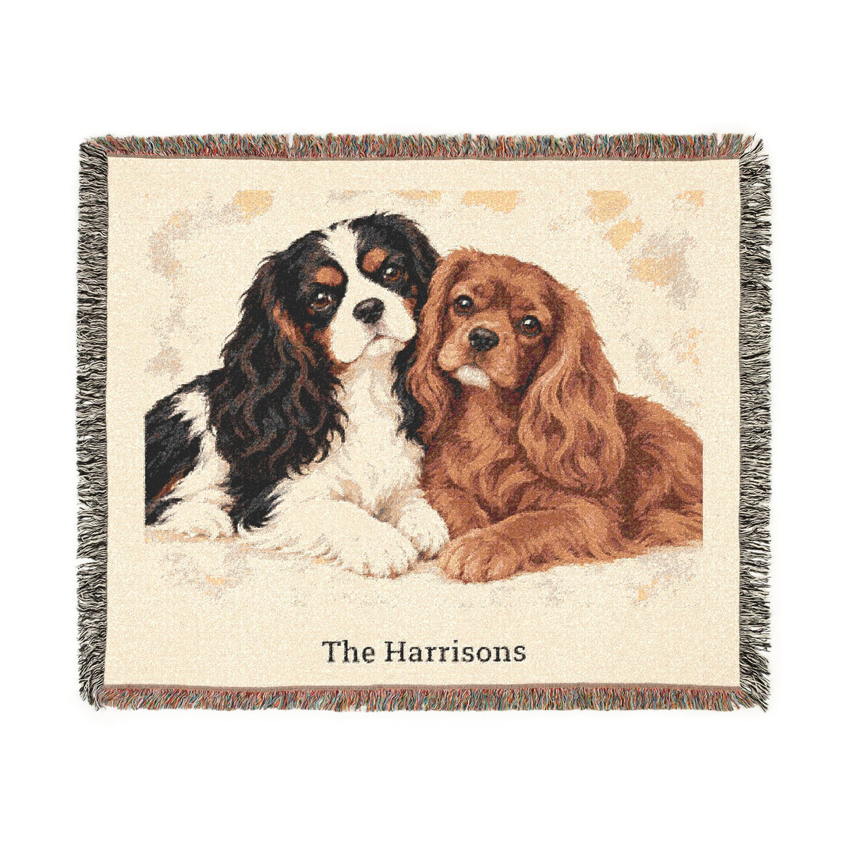 Personalized Cavalier King Charles Spaniel Woven Blanket – Better Together