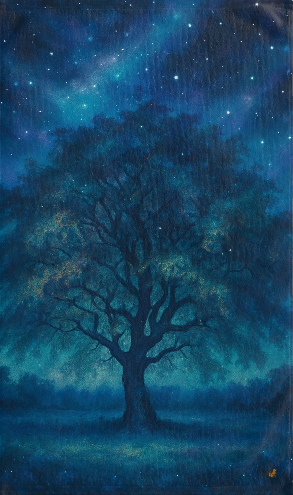 Starry Night Tree – Celestial Hand Towel