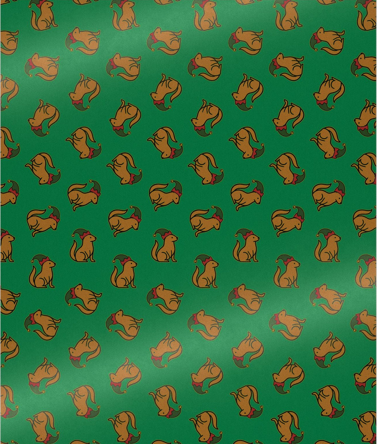 Otter Pattern Wrapping Paper — Elf Otter Gift Wrap for Otter Lovers