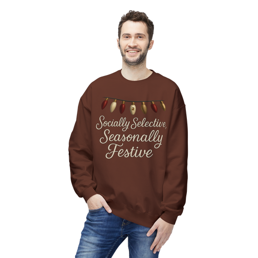 Socially Selective, Seasonally Festive - Crewneck Sweatshirt