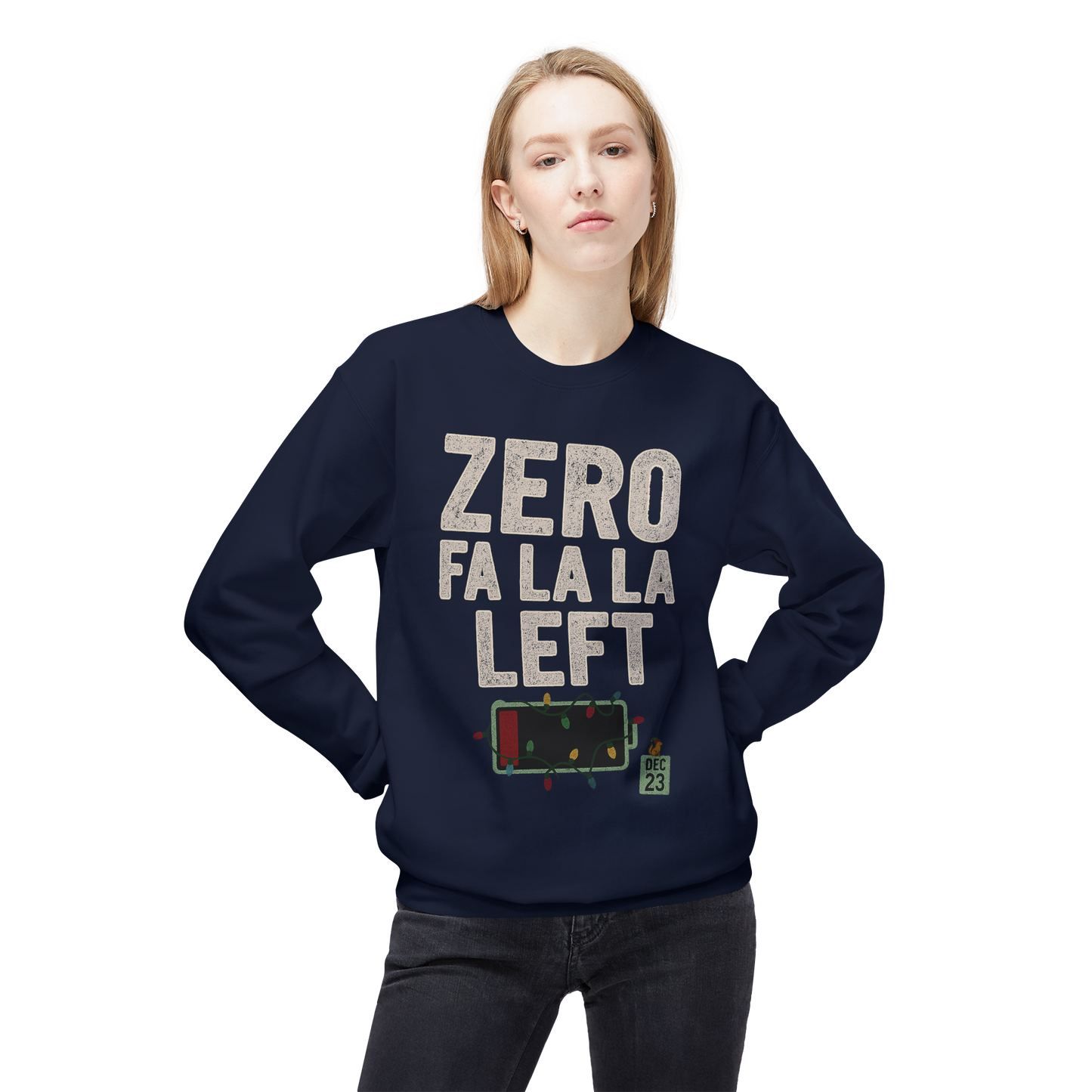 Zero Fa La La Left - Cozy Crewneck Sweatshirt