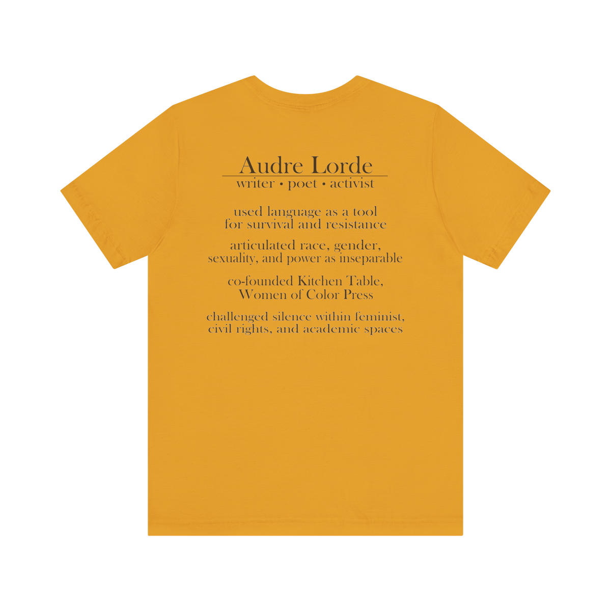 Audre Lorde Tribute Unisex T-Shirt