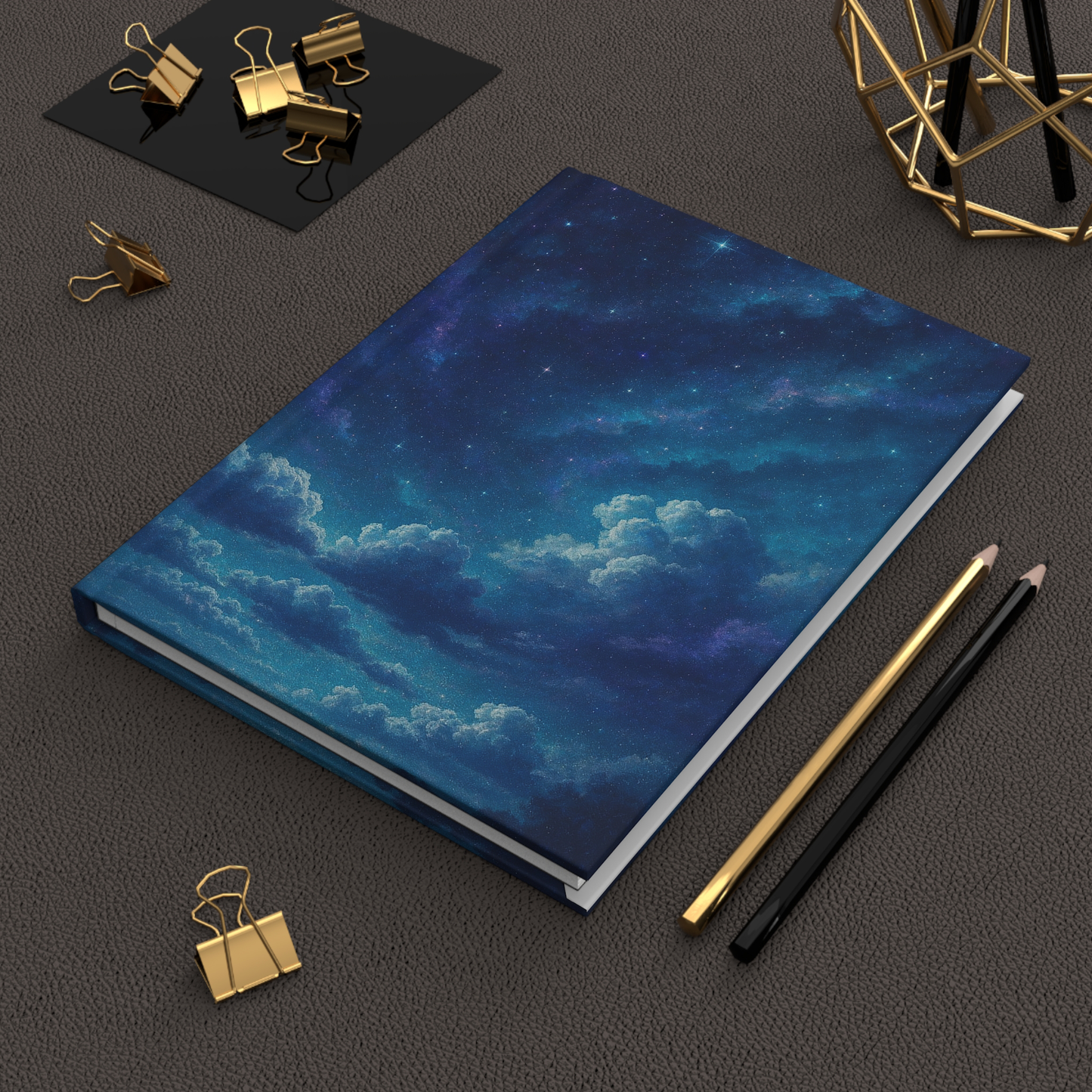 Aquarian Skies Hardcover Journal, Ruled Line
