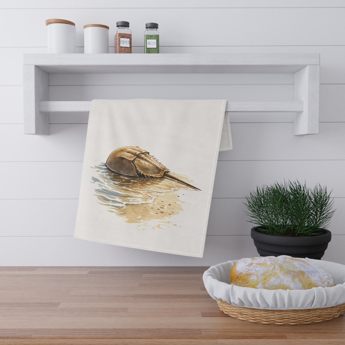 Coastal Horseshoe Crab Tea Towel